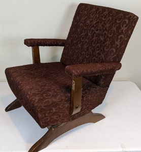 lot 132 image: Vintage Upholstered Toddler Rocking Chair