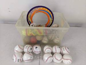 lot 32 image: New and Used Baseballs, Tennis Balls, and More