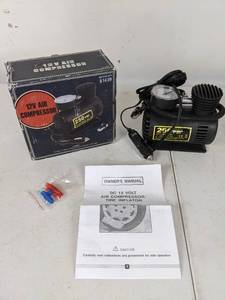 lot 21 image: Compact 250 PSI DC 12 Volt Air CompressorTire Inflator