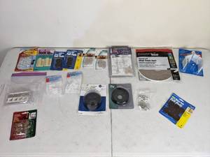lot 218 image: Miscellaneous Industrial Hardware Suction Cup Hooks, Traverse Rod Carriers, Self-Adhesive Spring Clamps, Clear Mini Hooks, Felt Pads, Felt Glides, Vinyl Foam Tape and More