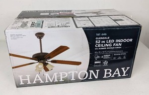 lot 135 image: Hampton Bay Glendale 52 IN. LED Indoor Ceiling Fan