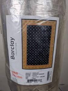 lot 172 image: Barclay Collection Hudson Terrace Black Area Rug