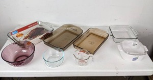 lot 204 image: Assortment of Glass Casserole Dishes and More