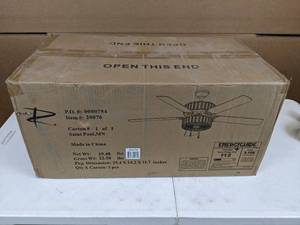 lot 141 image: River of Goods 52-in Indoor Downrod or Flush Mount Ceiling Fan with Light (5-Blade)