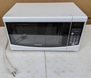 lot 154 image: Criterion 0.7 cu. ft. Countertop Microwave Oven (White)