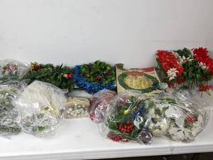 lot 267 image: ChristmasHoliday Craft Supplies (Holly, Greens, Small Jingle Bells, Vintage Tinsel Garland, and more)