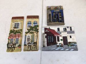 lot 209 image: Collection of (4) Hanging Wall Art C. Winterle Olson, Chiu Tak Hak and Scott Steele