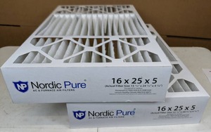 lot 237 image: Pair of Nordic Pure AC & Furnace Air Filters 16x25x5