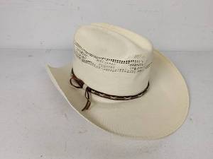 lot 41 image: RESISTOL Ringer - (7X) Bangora Straw Cowboy Hat with Buffalo Pin