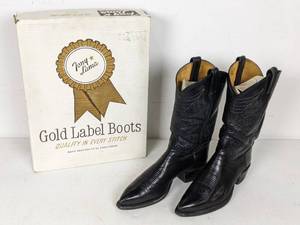 lot 42 image: Tony Lama Gold Label Cowboy Boots Size 10.5 Mens