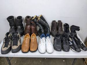 lot 273 image: 10 Pairs of Shoes & Boots Ozark Trail, Roper, Reebok, RocSoc, Orvis, Ugg, & More Mens Sizes 9.5-10.5