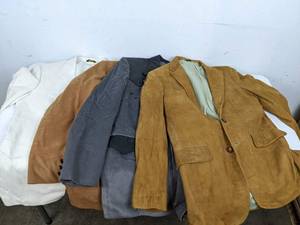 lot 298 image: Four Mens Blazers by Corbin Ltd, Pioneer Wear, Rancho Deluxe by Grais, and Farah Westernwear