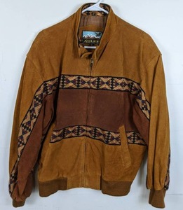 lot 314 image: Adler Southwest Western Wear Aztec Boho Suede Leather Jacket, Size S