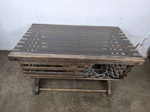 lot 21 image: Unique Lobster Cage with Glass Top Coffee Table