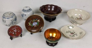 lot 90 image: Lot of 8 Stunning Examples of Asian Ceramics by Lenox, Jingfa, and More