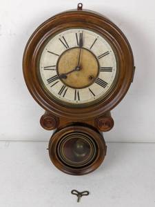 lot 72 image: Antique Wall Mountable Ansonia Clock