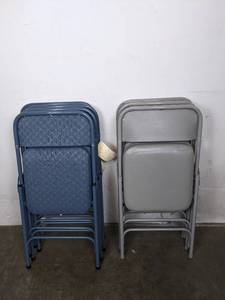 lot 24 image: Seven Padded Folding Chairs- Add to your Collection