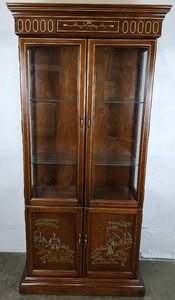 lot 3 image: China Hutch with Asian Flair