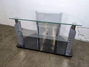 lot 15 image: Powell Glass Shelf Corner TV Stand