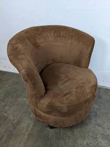 lot 17 image: Brown Microfiber 360 Chair