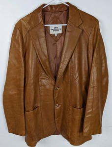 lot 360 image: The Tannery West Leather Jacket, Brown, 40L