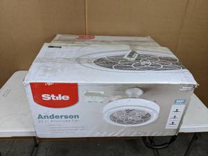 lot 386 image: Stile The Anderson 22-Inch Enclosed Fan, White