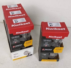 lot 403 image: Set of 4 NEW Kwikset Single Cylinder Deadbolts with SmartKey