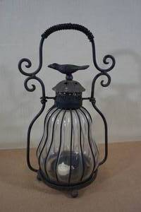 lot 156 image: Decorative Metal and Glass Tealight Lantern