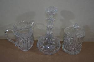 lot 158 image: Vintage Cut Glass Serving Pieces