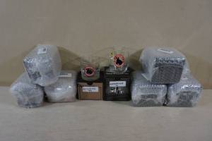 lot 168 image: 4 Wine Glasses4 Whiskey Rocks Glasses - Proud Democrat