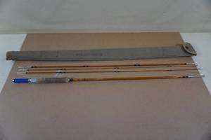 lot 221 image: Antique Montague Sunbeam 9 Split Bamboo Fly Rod with Case