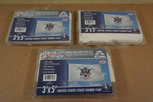lot 242 image: 3 Betsy Flags US Coast Guard Flags