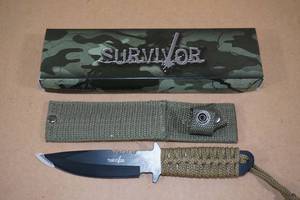 lot 248 image: NEW Survivor Knife - Paracord Wrapped Handle