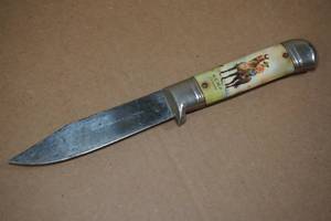lot 251 image: Vintage Richards Tent Mark Royal Canadian Mounted Police Knife
