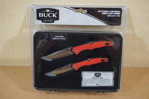 lot 262 image: Buck 237 Large and 238 Small Liner Lock Collector Knife Set
