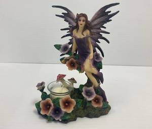lot 2 image: Fantasy Fairy Candle Holder Statue NIB