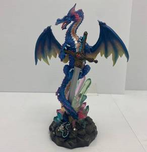 lot 6 image: Fantasy Dragon And Sword Statue NIB