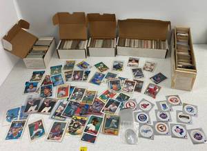 lot 46 image: Group Of Misc. Unsorted Sports Cards Some In Protective Sleeves