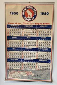 lot 48 image: Vintage 1950 Great Northern Railway Wall Calendar
