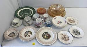 lot 62 image: Vintage Dishes, Cups And Saucers