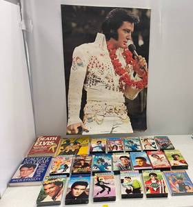 lot 74 image: Elvis Prestley items And Poster