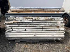 lot 101 image: 6 foot by 2 12 Powder Coated Steel Poles On Pallet