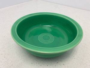 lot 110 image: VERY RARE DOUBLE STAMPED Genuine Fiesta Light Green 8 12 Bowl