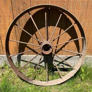 Vintage 34 Steel Tractor Wheel
