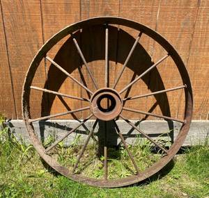 Vintage 34 Steel Tractor Wheel