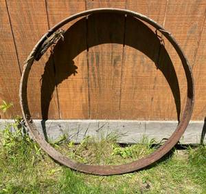 Vintage 37 Steel Tractor Wheel Rim
