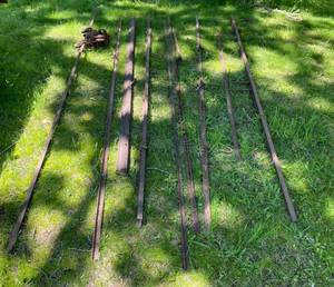 Vintage Steel Track System With Vintage Pulley