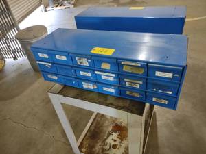 lot 123 image: 18 Drawer Parts Cabinet, 34x12x11...