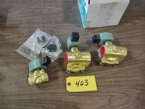 lot 403 image: (3) Asco Servo-Valves...