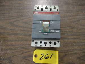 lot 261 image: ABB SACES3 30 Amp Breaker...